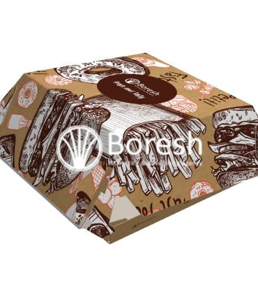 طراحی جعبه همبرگر کد 1734